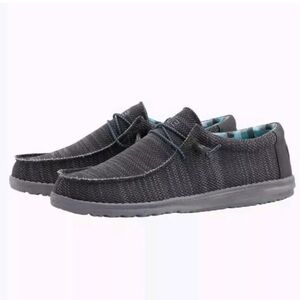 Hey Dude Mens Wally Sox In Charcoal 12